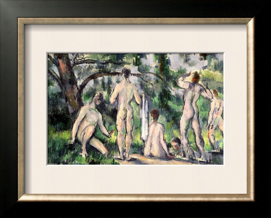 Study of Bathers, circa 1895-98 - Paul Cezanne Painting